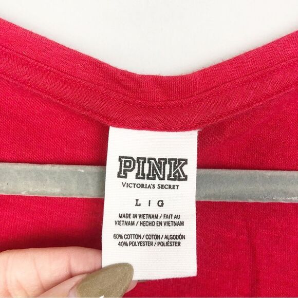 VICTORIA’S SECRET PINK | Party In the USA Red Muscle Tank Women’s Size Large - Picture 8 of 8